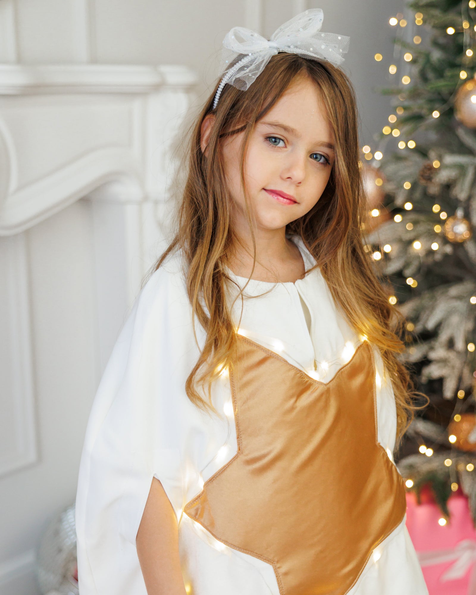 Girls' Star Cape with Lights, Little Star Fairy, for Christmas