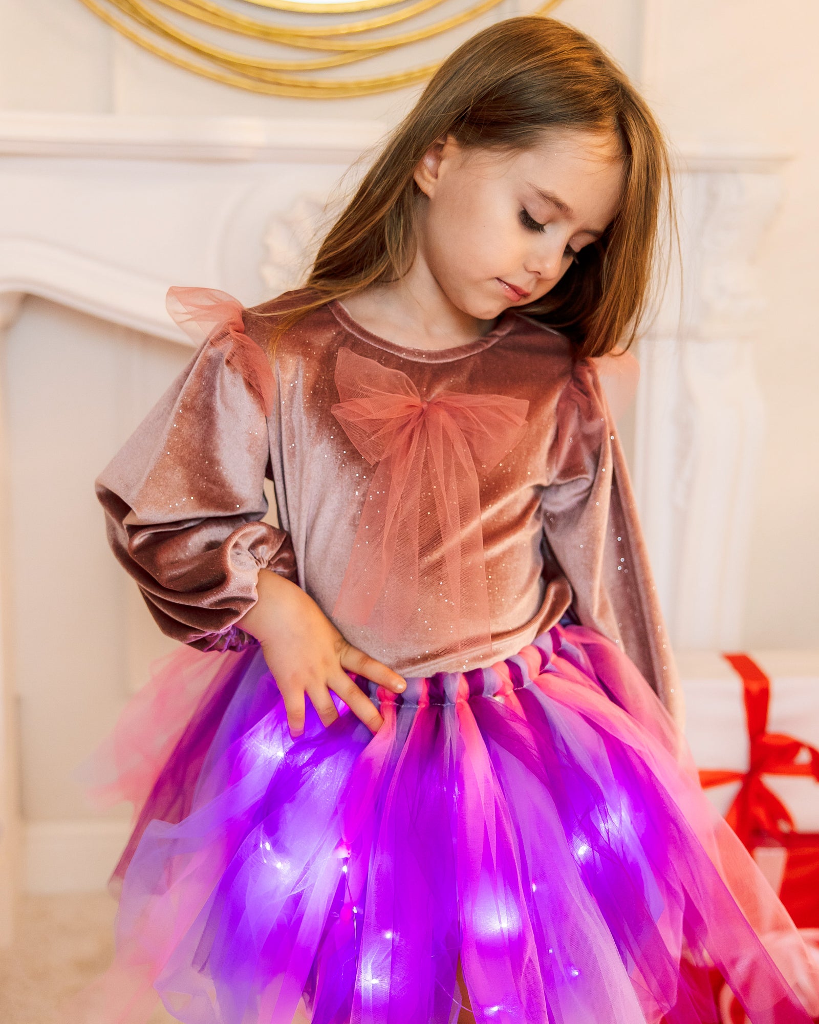 Skirt and Blouse Set, Unicorn, Pink
