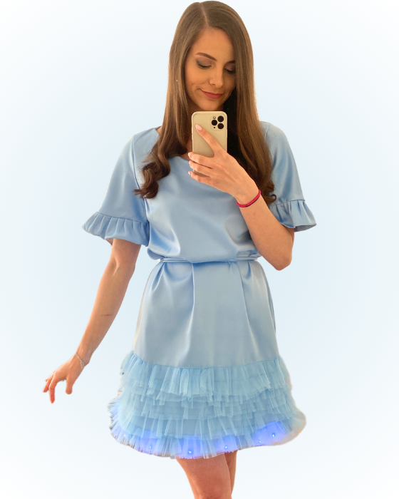 Adult Blue Light-Up Dress