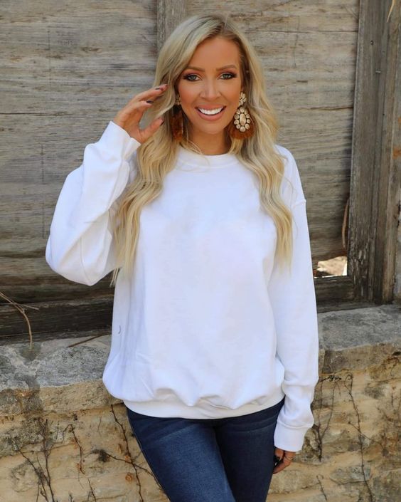 Super Soft White Hoodie, Elegant White