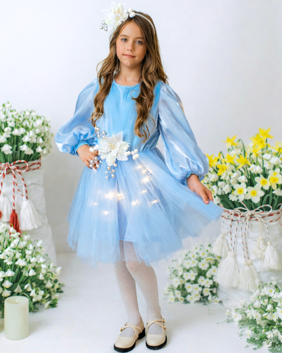 Sparkle Dress, Brown with Leaves, Fall 2025