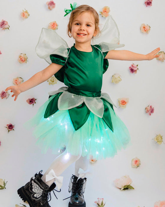 Green Spring Fairy Costume, Firefly, Tinkerbell, Bell Fairy