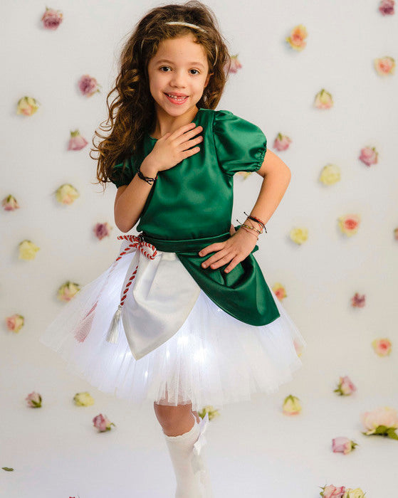 Snowdrop Costume with Lights, 3 Pieces, Spring Show