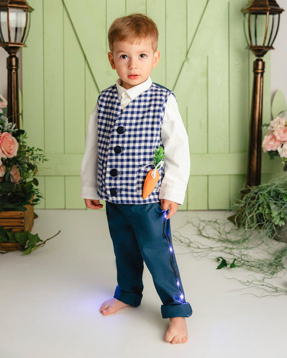 Navy Blue Bunny Tailed Light Up Pants
