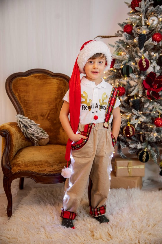 LED Trousers with Adjustable Suspenders