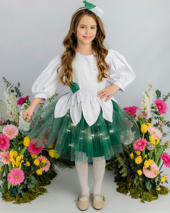Snowdrop Dress with Lights, Spring Play / Lily of the Valley