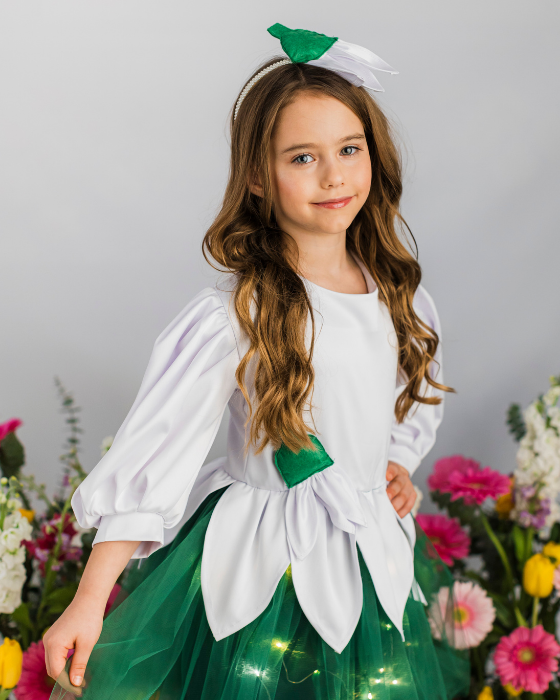 Snowdrop Dress with Lights, Spring Play / Lily of the Valley