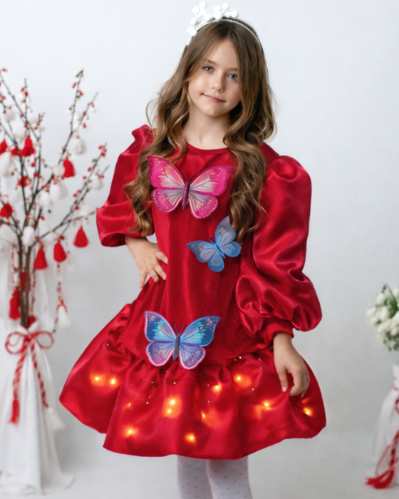 Dress with Butterflies, with Lights, Spring