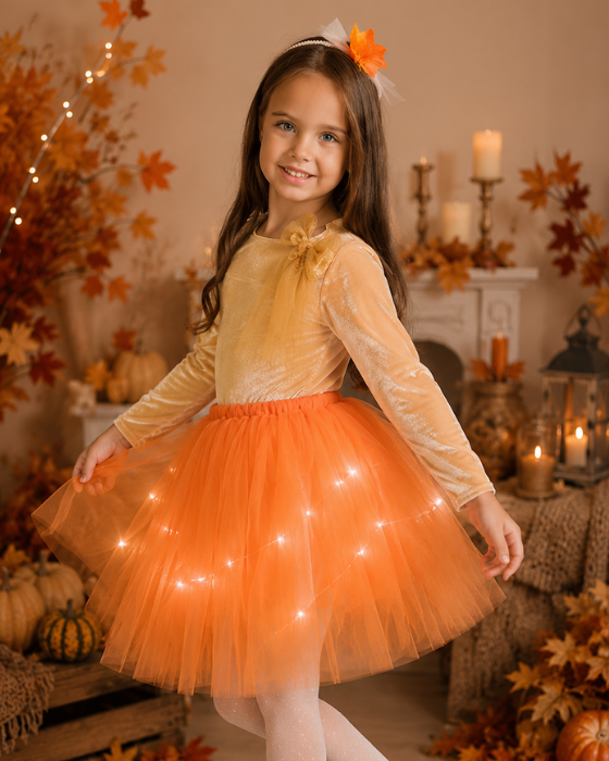 Costum 3 Piese, Regina Toamnei cu Luminite, 3-4 ani