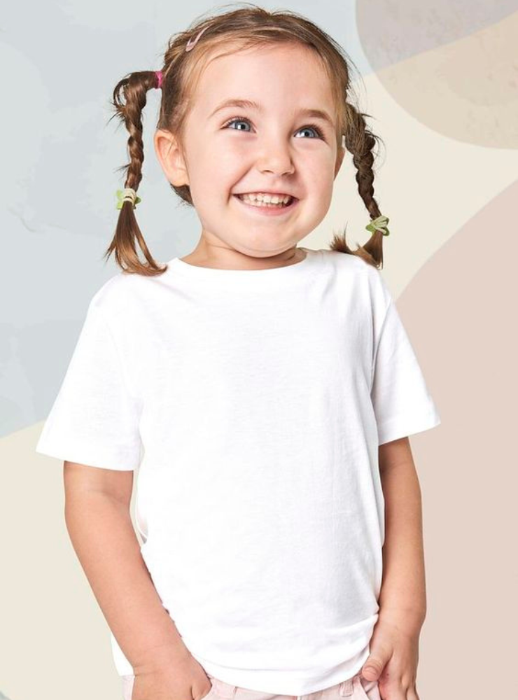 White Cotton T-Shirt, Kindergarten 