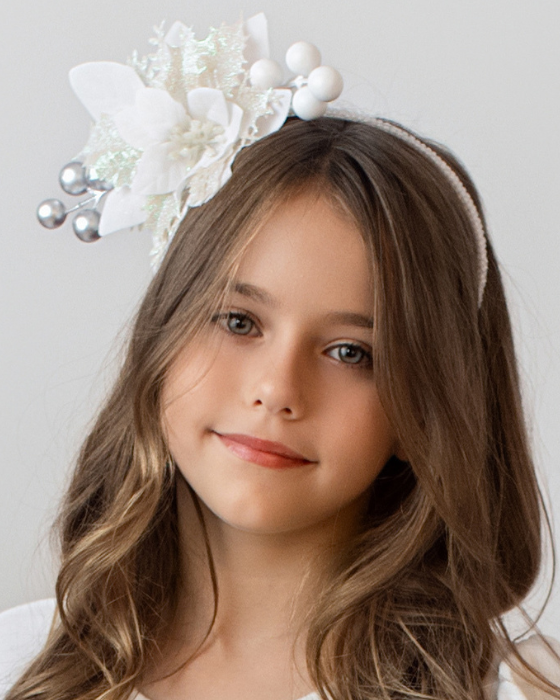Ice White Flower Headband