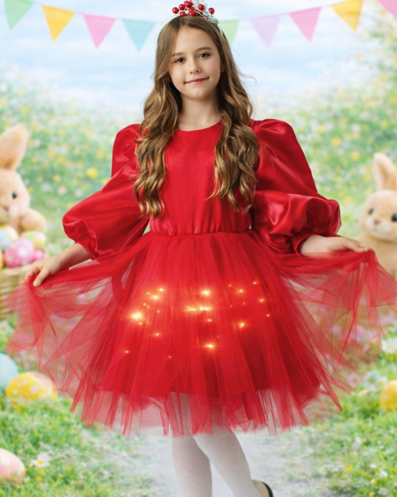 Sparkle Dress, Brown with Leaves, Fall 2025