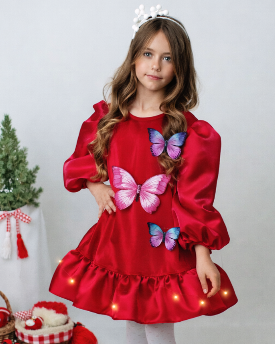 Dress with Butterflies, with Lights, Spring Play