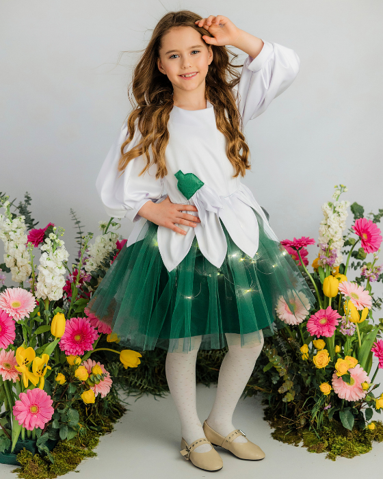 Snowdrop Dress with Lights, Spring Play / Lily of the Valley