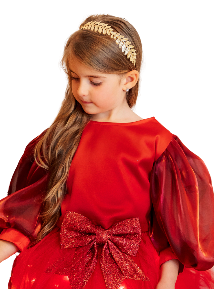 Elegant Red Blouse for Girls
