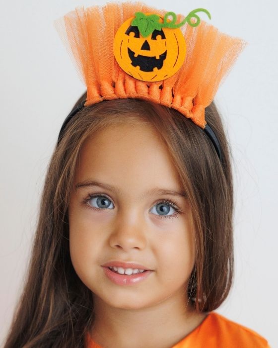 Tulle and Pumpkin Headband, Autumn Fairy