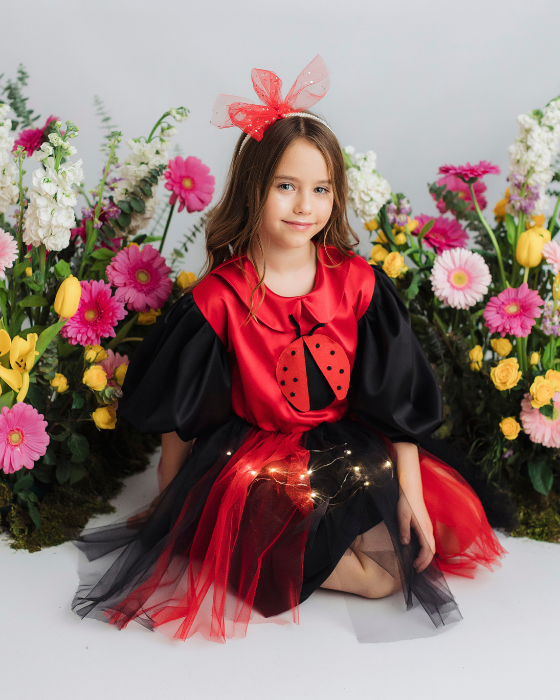 Ladybug Dress with Lights, Spring Play