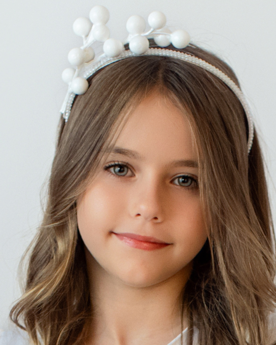 Princess Crown with White Beads