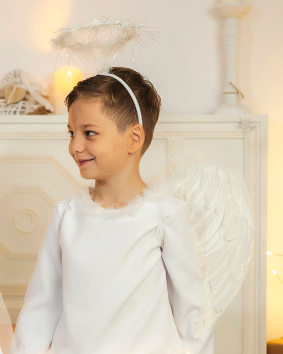 Boy Angel Set, Wings + Angel Aura for Kids, Christmas Celebration