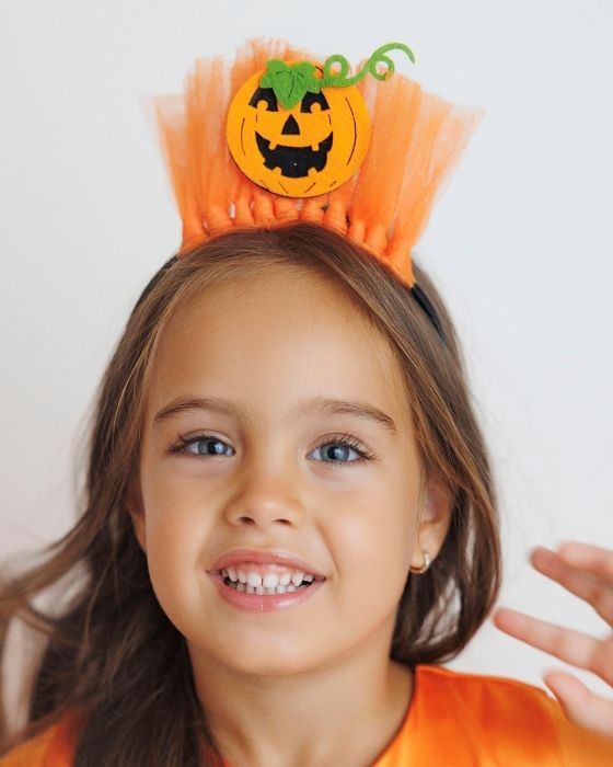 Tulle and Pumpkin Headband, Autumn Fairy