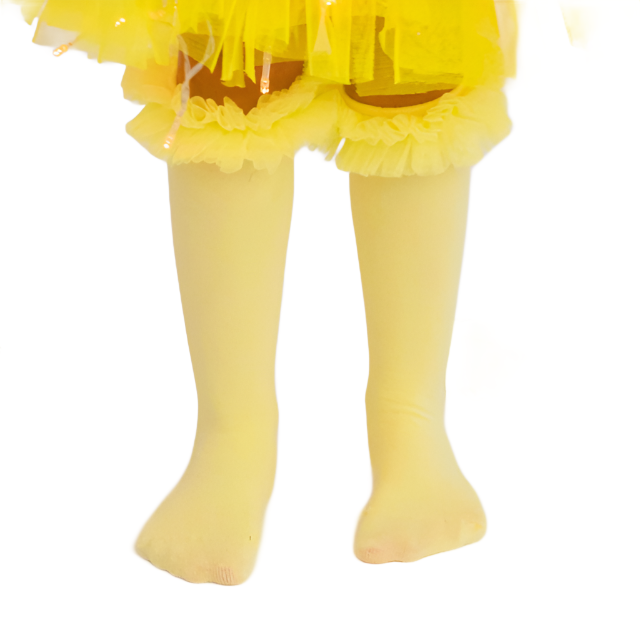 Yellow Ruffled Socks, Made of Tulle