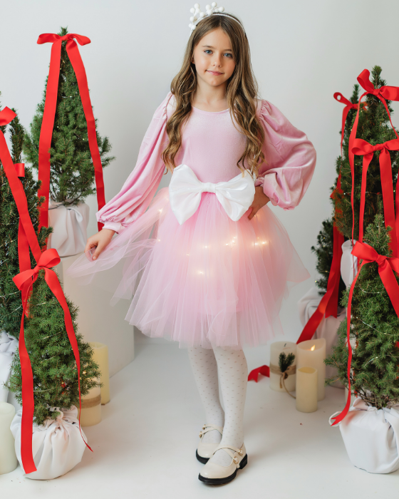 Dress with Lights and a White Bow