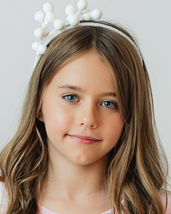 Princess Crown with White Beads