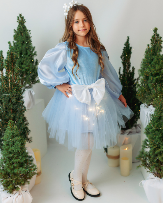 Sparkle Dress, Brown with Leaves, Fall 2025