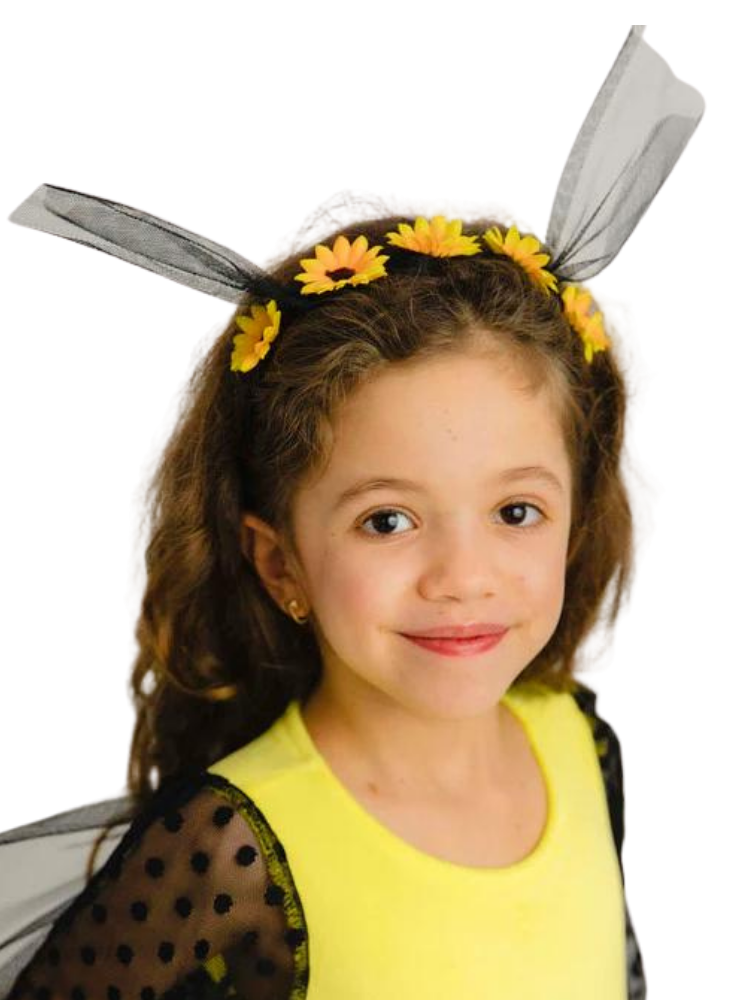 Bee Headband with Autumn Antennae