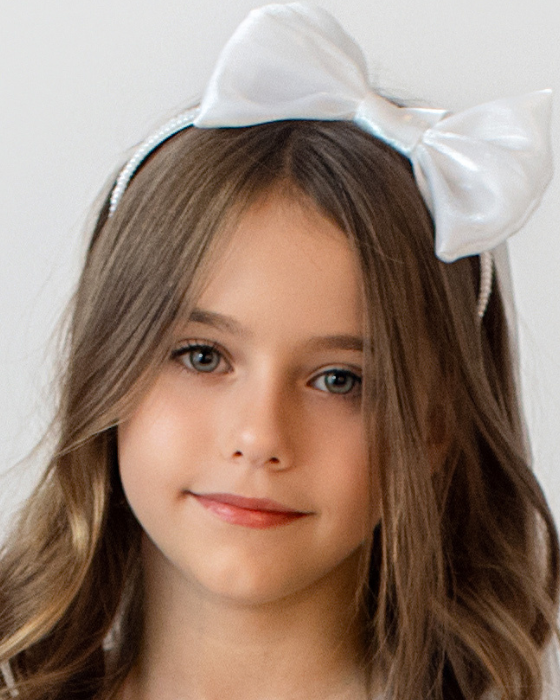 Elegant White Bow Headband