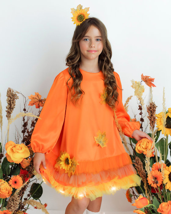 Sparkle Dress, Autumn Fairy, with Sunflower