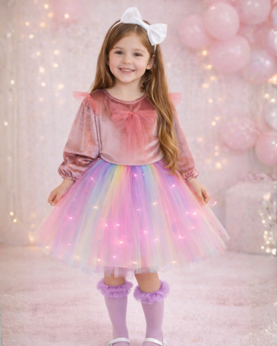 Velvet Glitter Puff Sleeve Blouse
