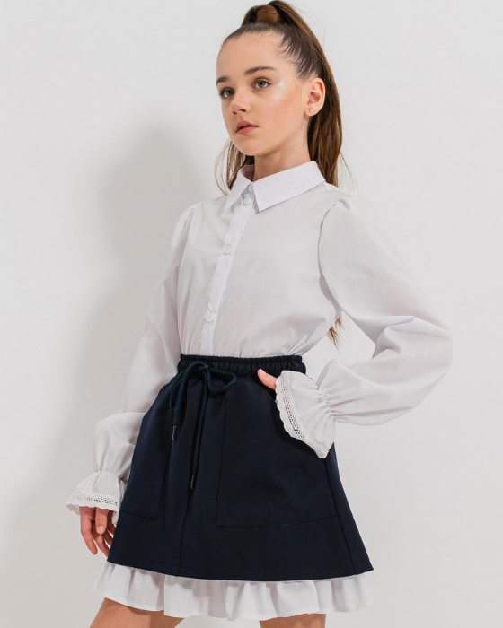 Blanche Navy Blue School Skirt