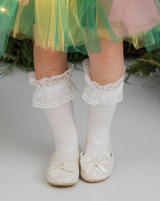 White Socks, with White Ruffles