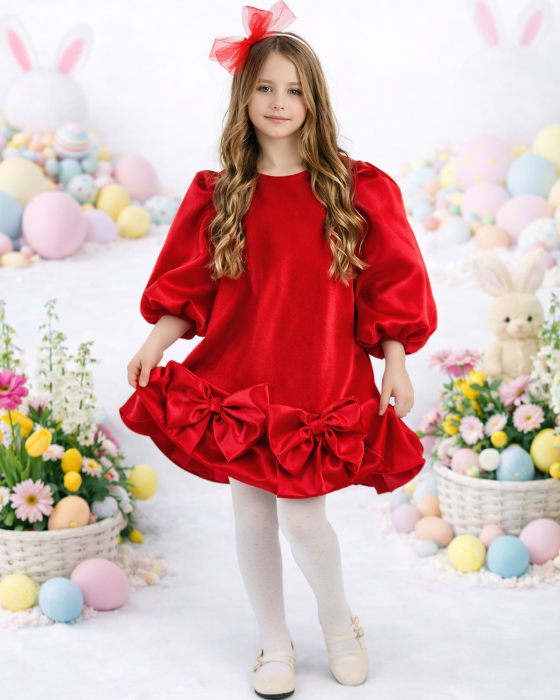 Sparkle Dress, Brown with Leaves, Fall 2025