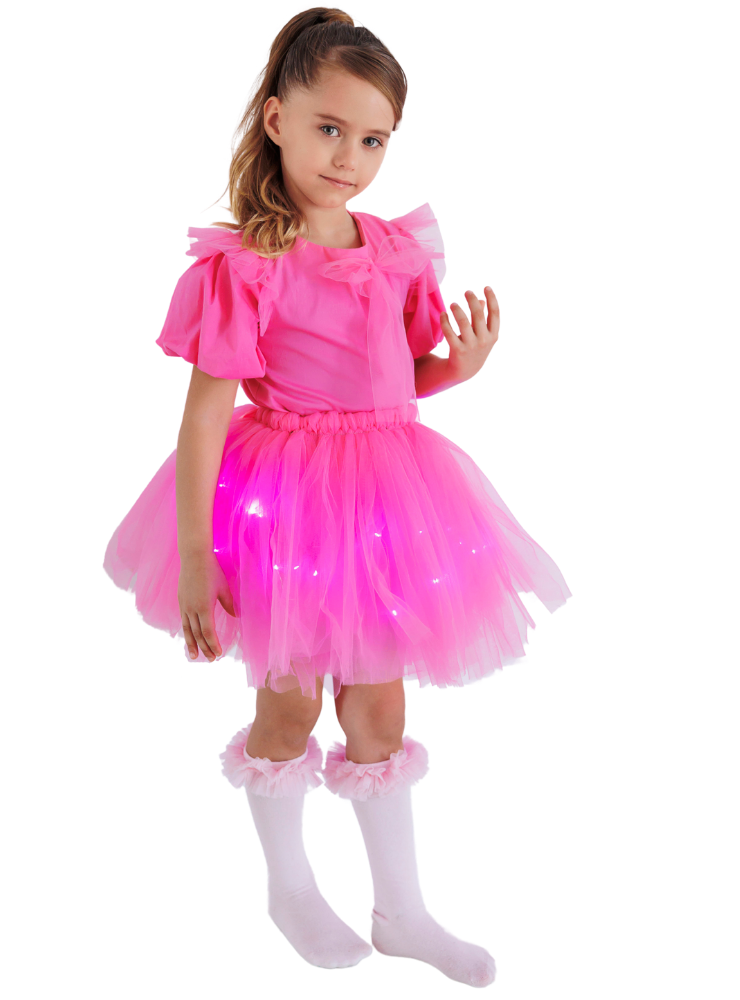 Set with Lights, Candy Pink, 2 Pieces