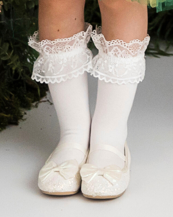 White Socks, with White Ruffles