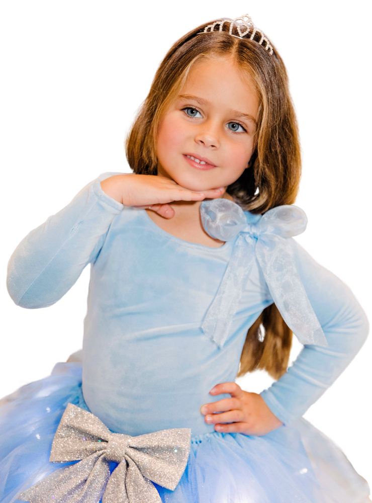 Velvet Top in Blue for Girls