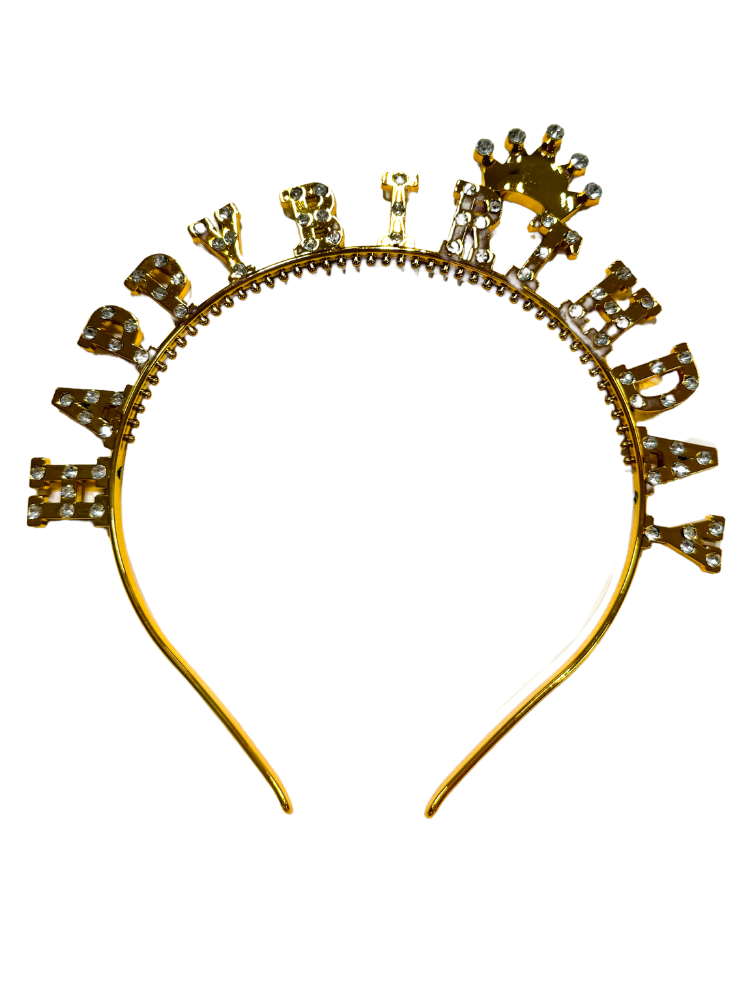 Gold Birthday Headband