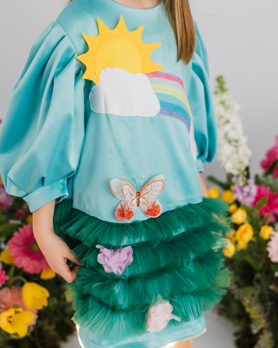 Spring Picture Dress with Lights