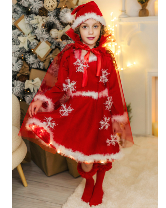 Dress with Lights, Red, 2-3 years