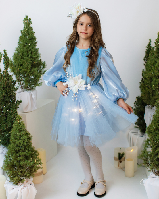 Sparkle Dress, Brown with Leaves, Fall 2025
