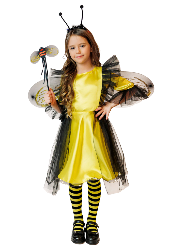 Bee Costume with Lights, 4 Pieces Dress + Accessories, Spring, Celebration