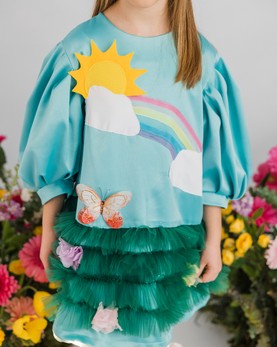 Spring Picture Dress with Lights