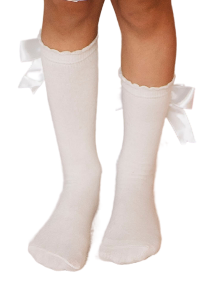 White Bow Socks, School / Kindergarten