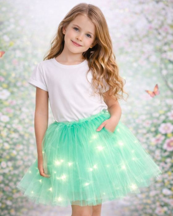 Spring Green Skirt with Lights / Firefly