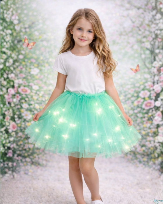 Spring Green Skirt with Lights / Firefly