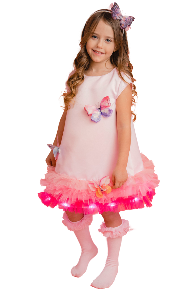 Rochița cu Luminițe Fluturaș, Roz