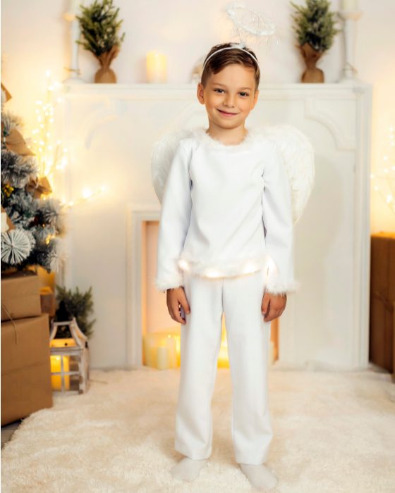 Boy's Angel Costume, 4-piece complete, with Lights
