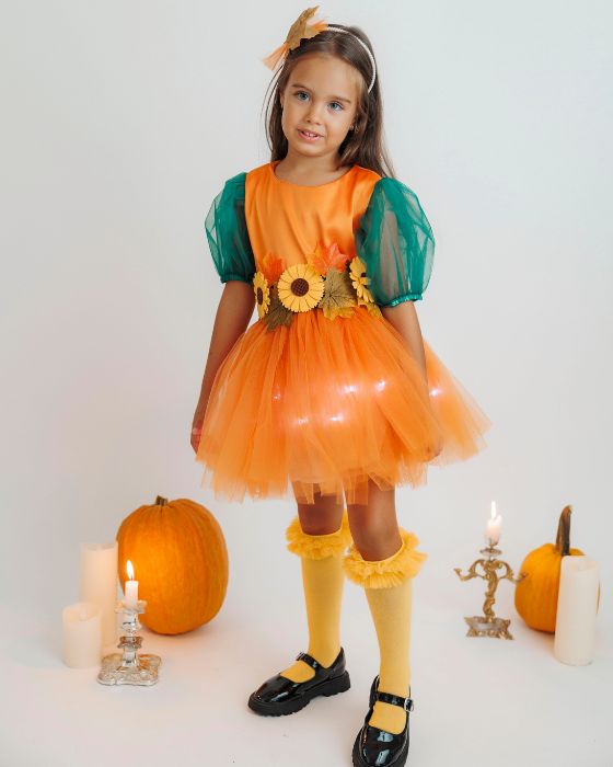 Autumn Flower Costume, 4 pieces, with Lights